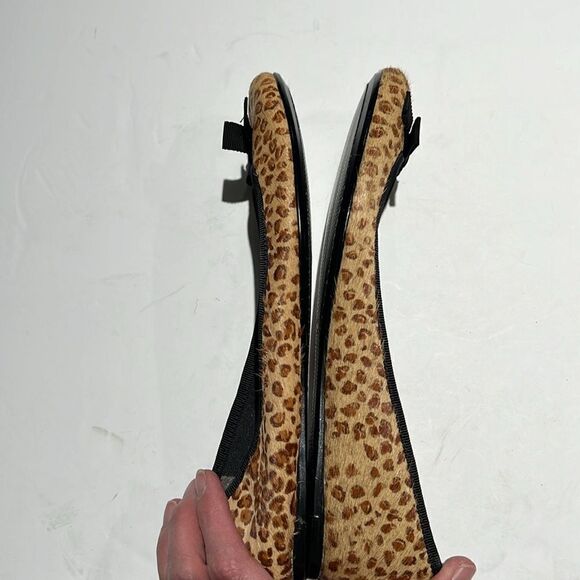 Nine West Edwin Bow Cheetah Ballet Flats B63 - Picture 6 of 8